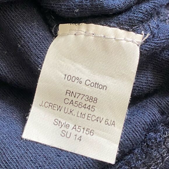 J. Crew Kiss Graphic Top Short Sleeve Blue Red Womens Size Medium - Picture 5 of 5